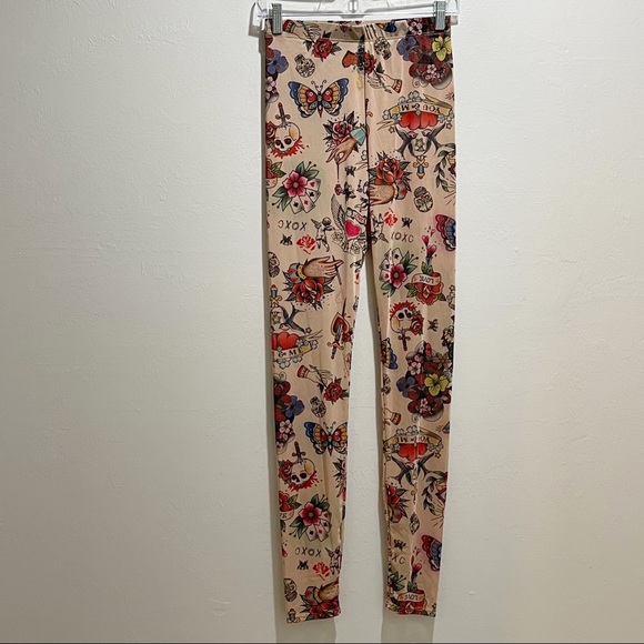 Sheer Mesh Tattoo Leggings By K TOÖ